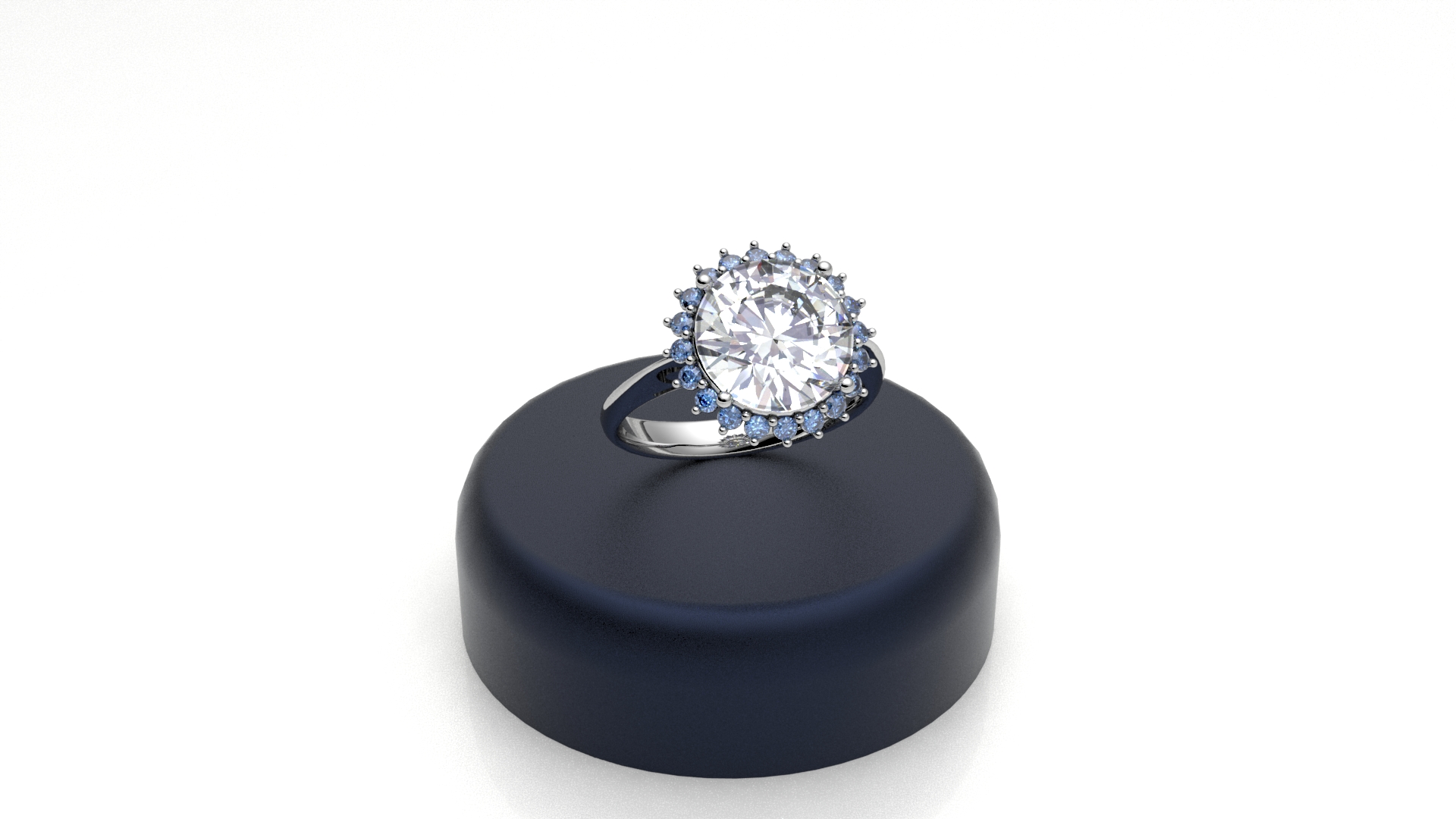 Anello Girasole Blu