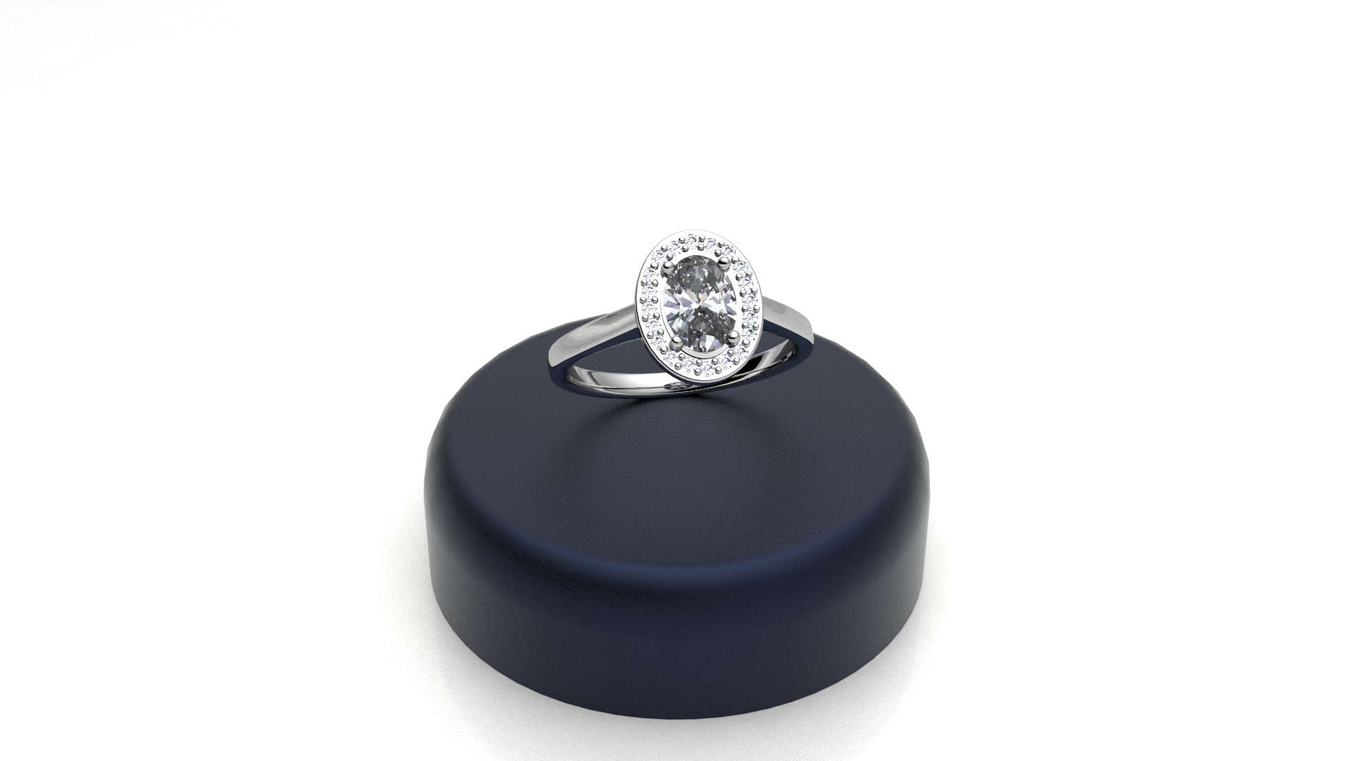 Anello ovale bianco