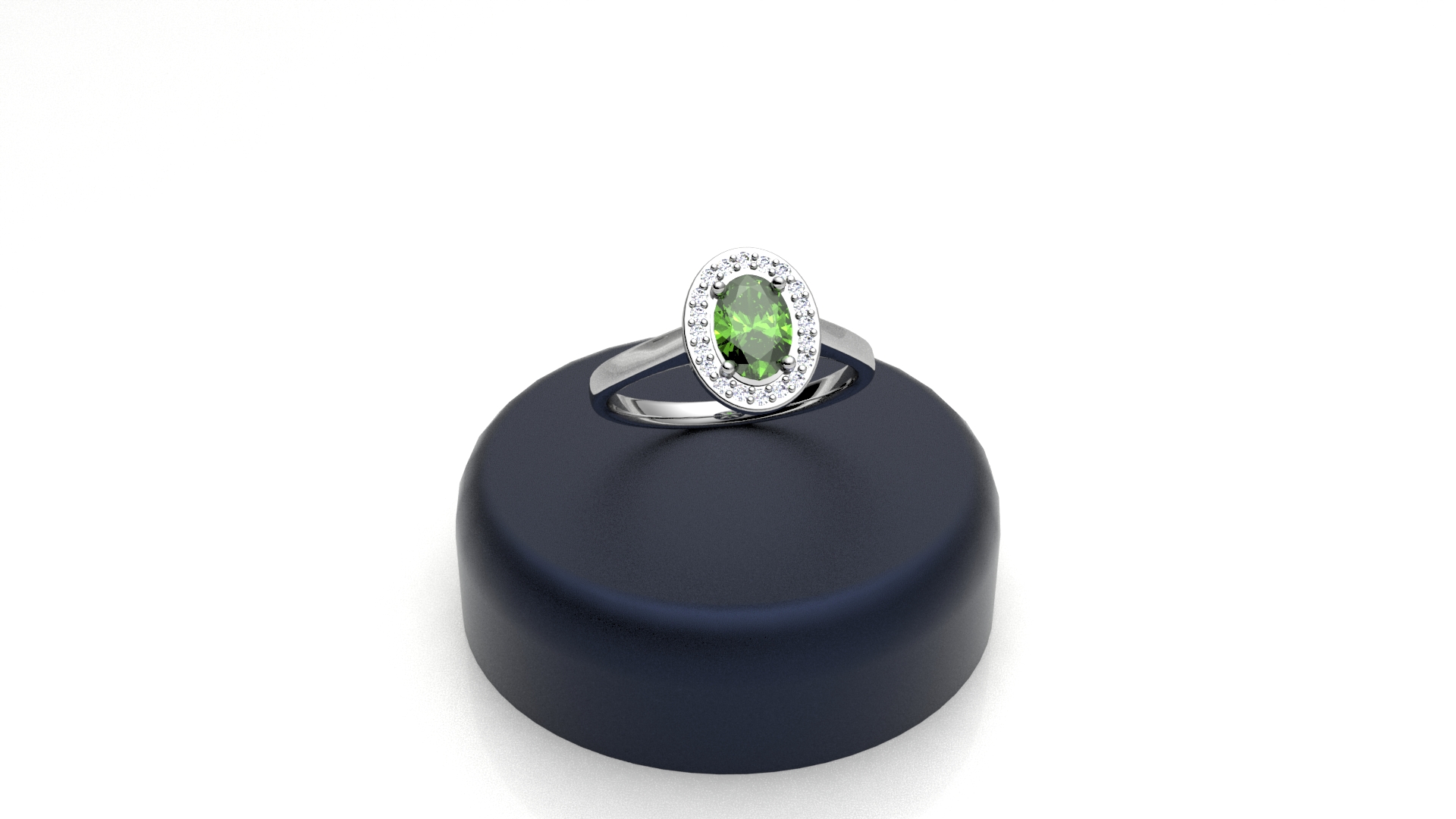 Anello ovale verde