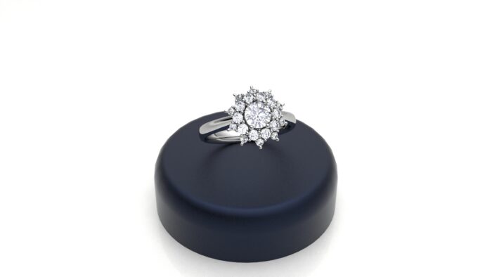 Anello pluripietra diamanti