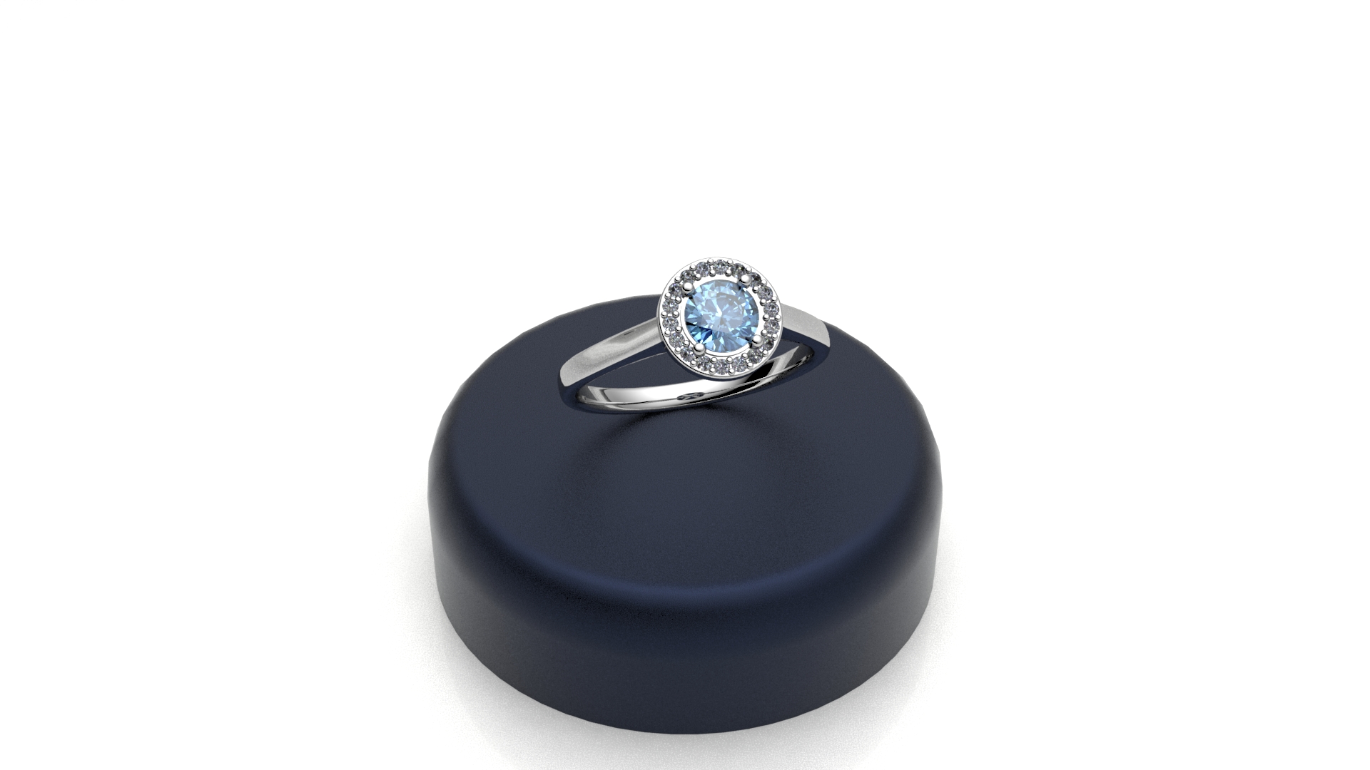 Anello rotondo azzurro