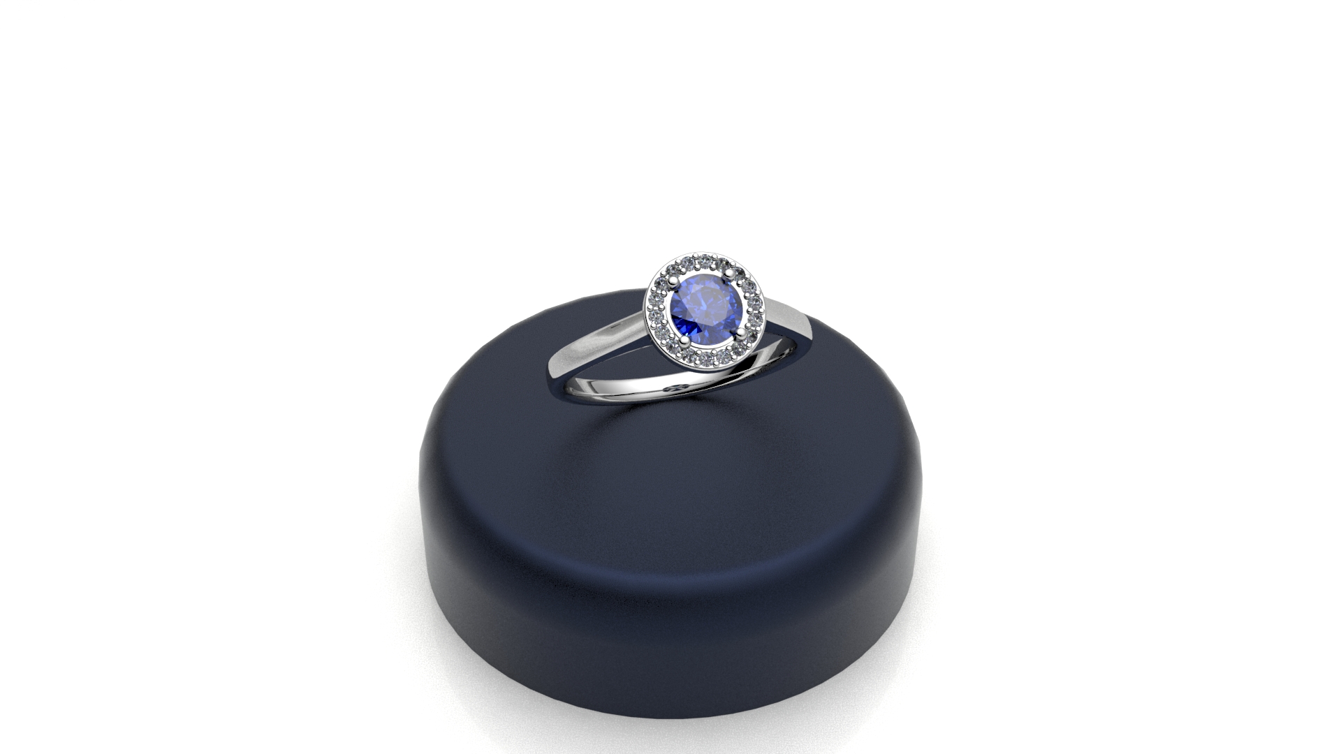 Anello rotondo blu