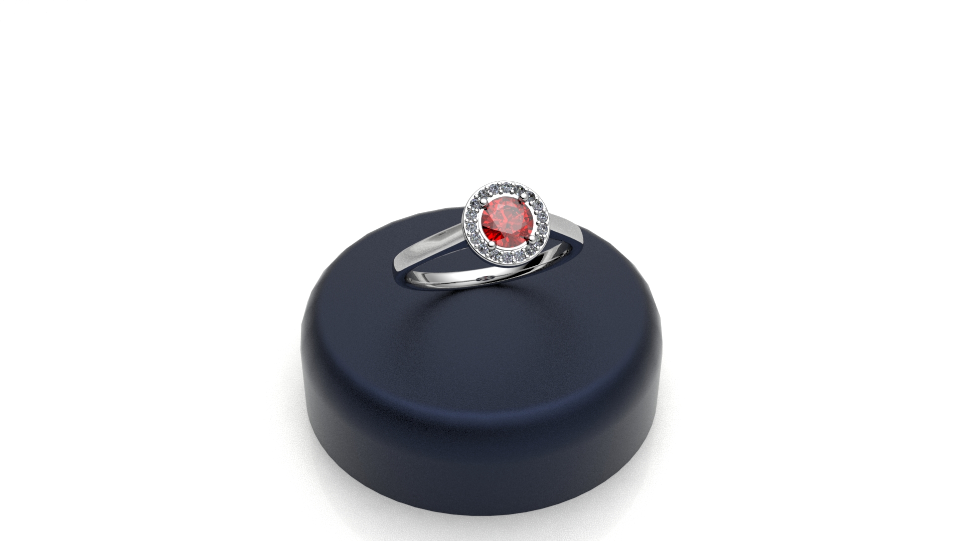 Anello rotondo rosso
