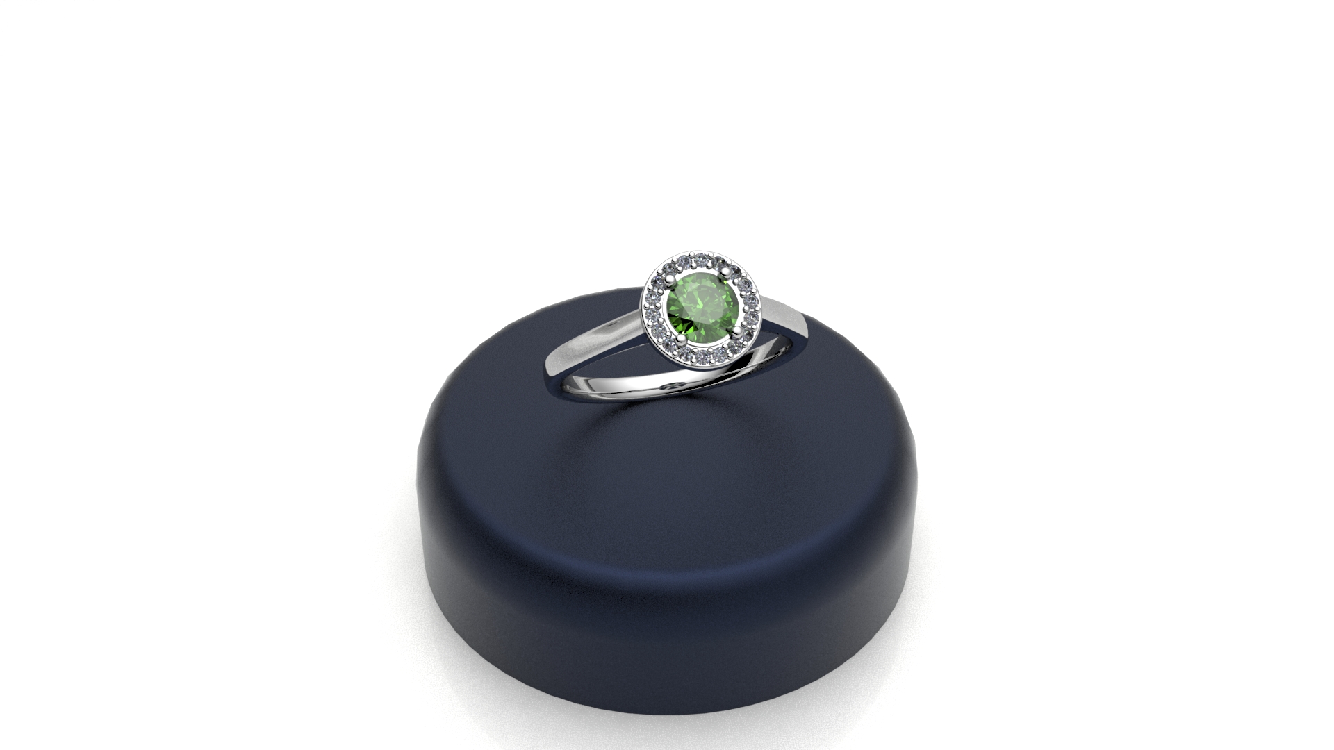 Anello rotondo verde
