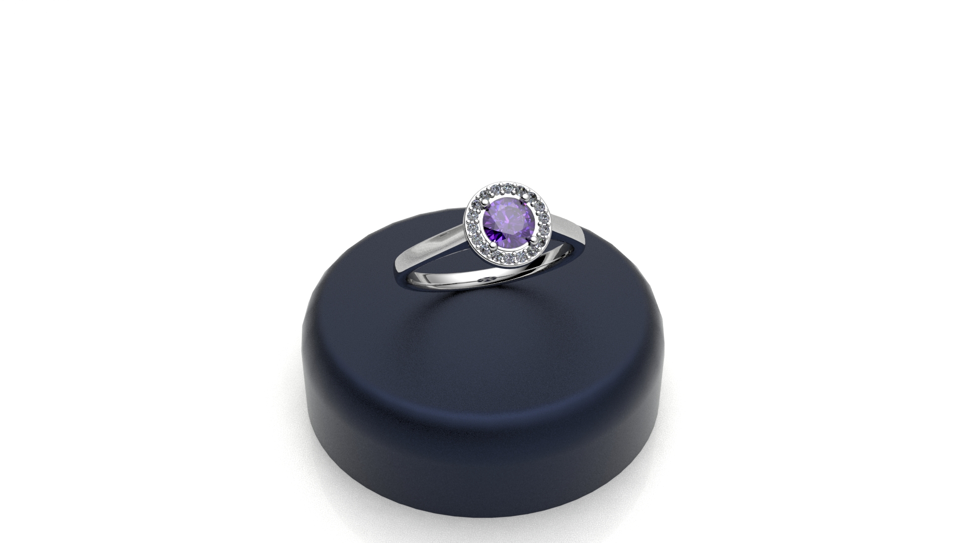 Anello rotondo viola