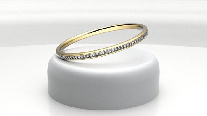 bracciale a cerchio diamantato