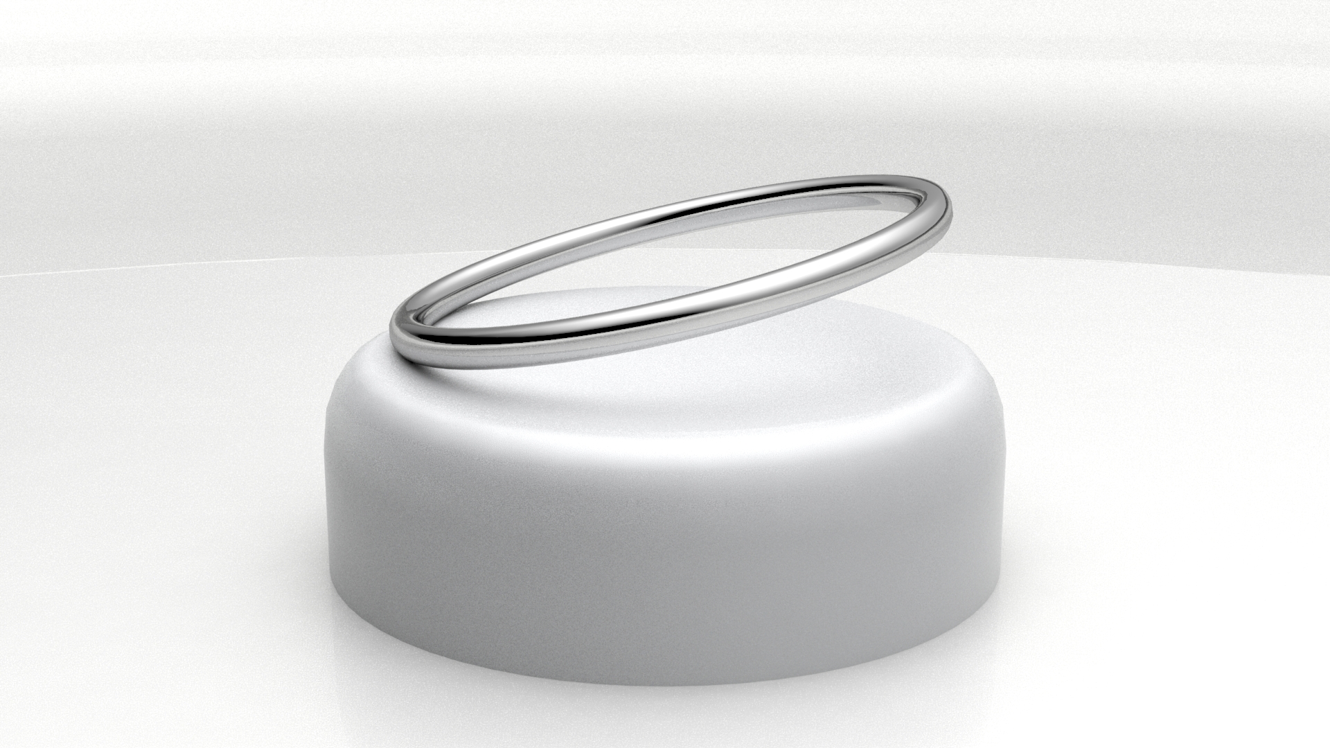 bracciale a cerchio bianco rodiato