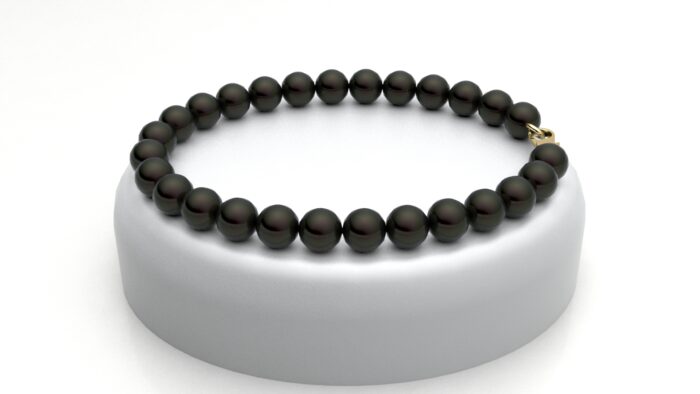 bracciale di perle nere