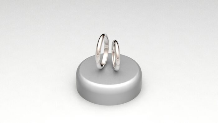 fedi bombate oro bianco naturale 3mm