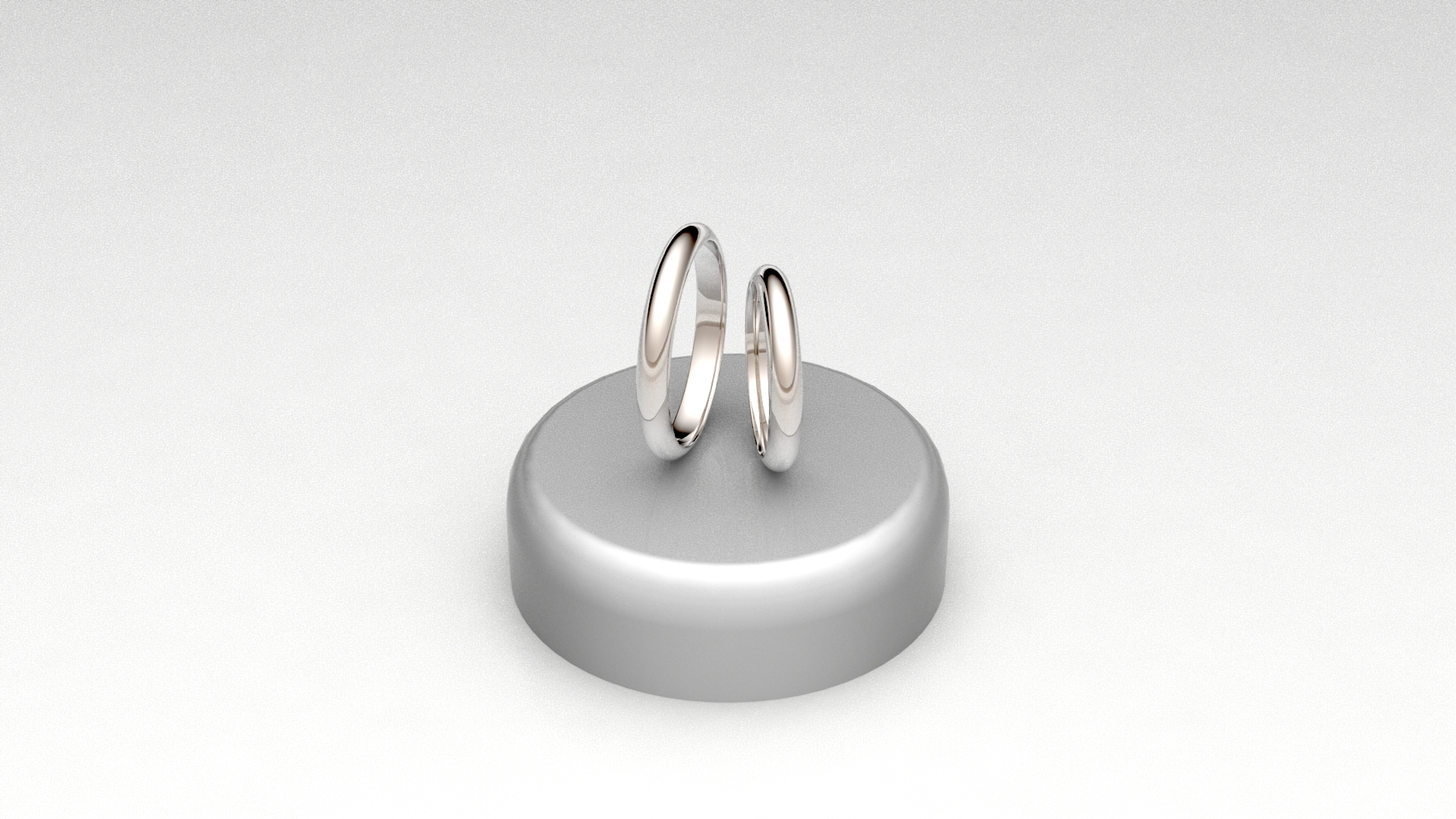 fedi bombate oro bianco naturale 3mm
