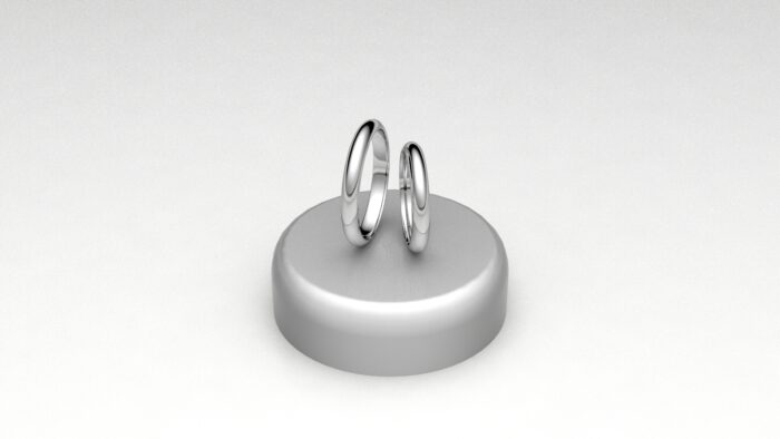fedi oro bianco rodiato 3mm
