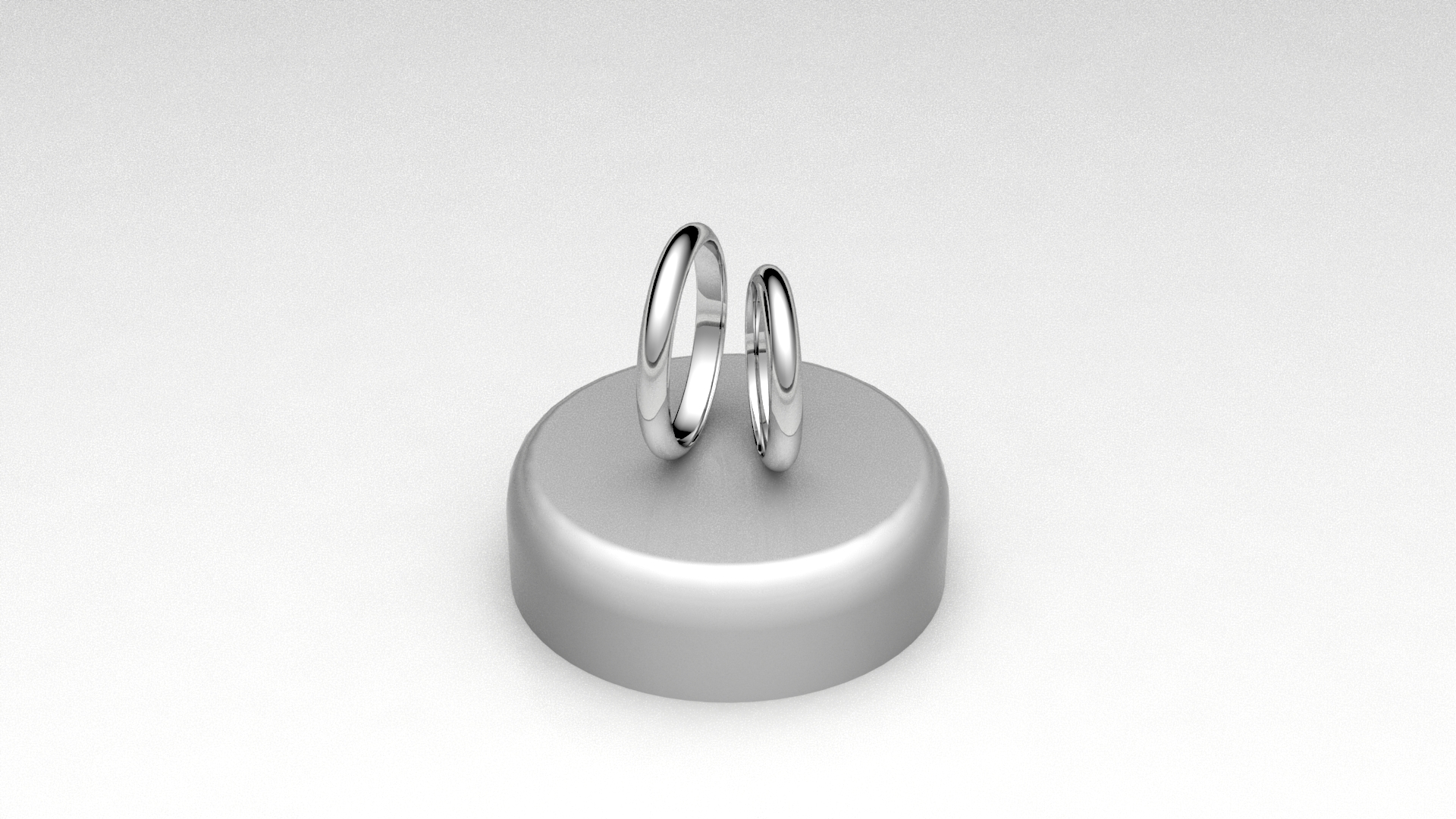 fedi oro bianco rodiato 3mm