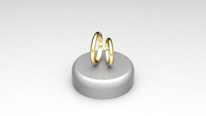 fedi classiche in oro giallo