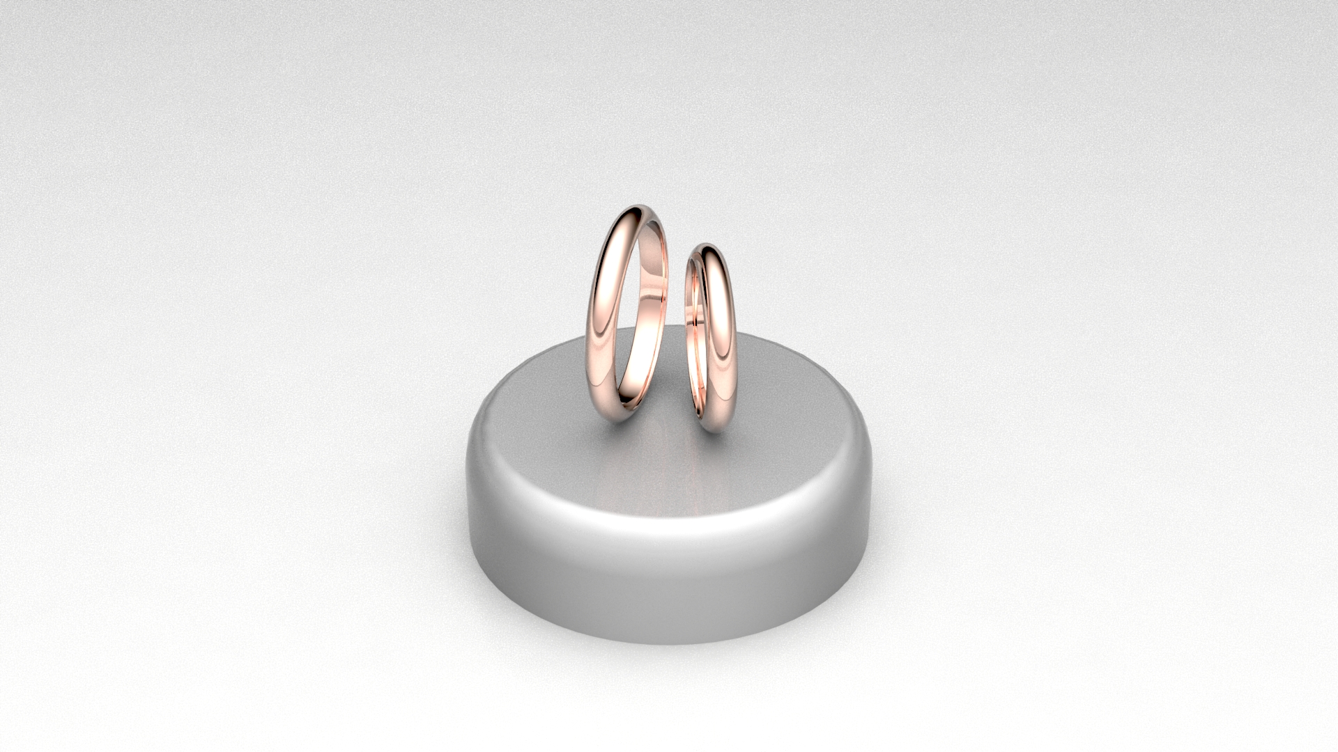 fedi bombate lucide rosé da 3mm
