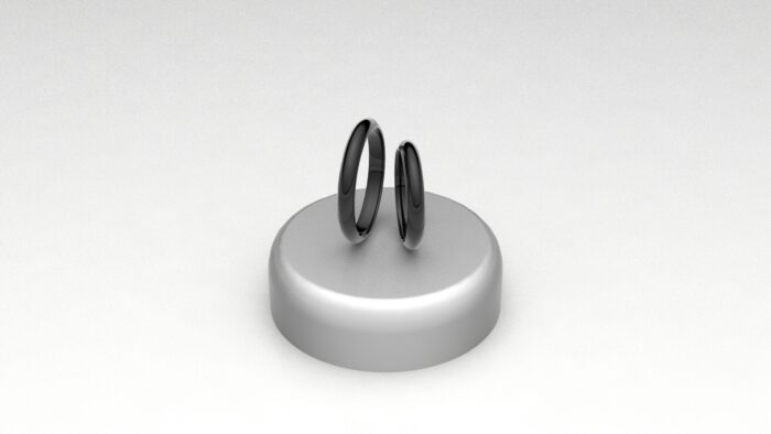 fedi bianco con rutenio 3mm