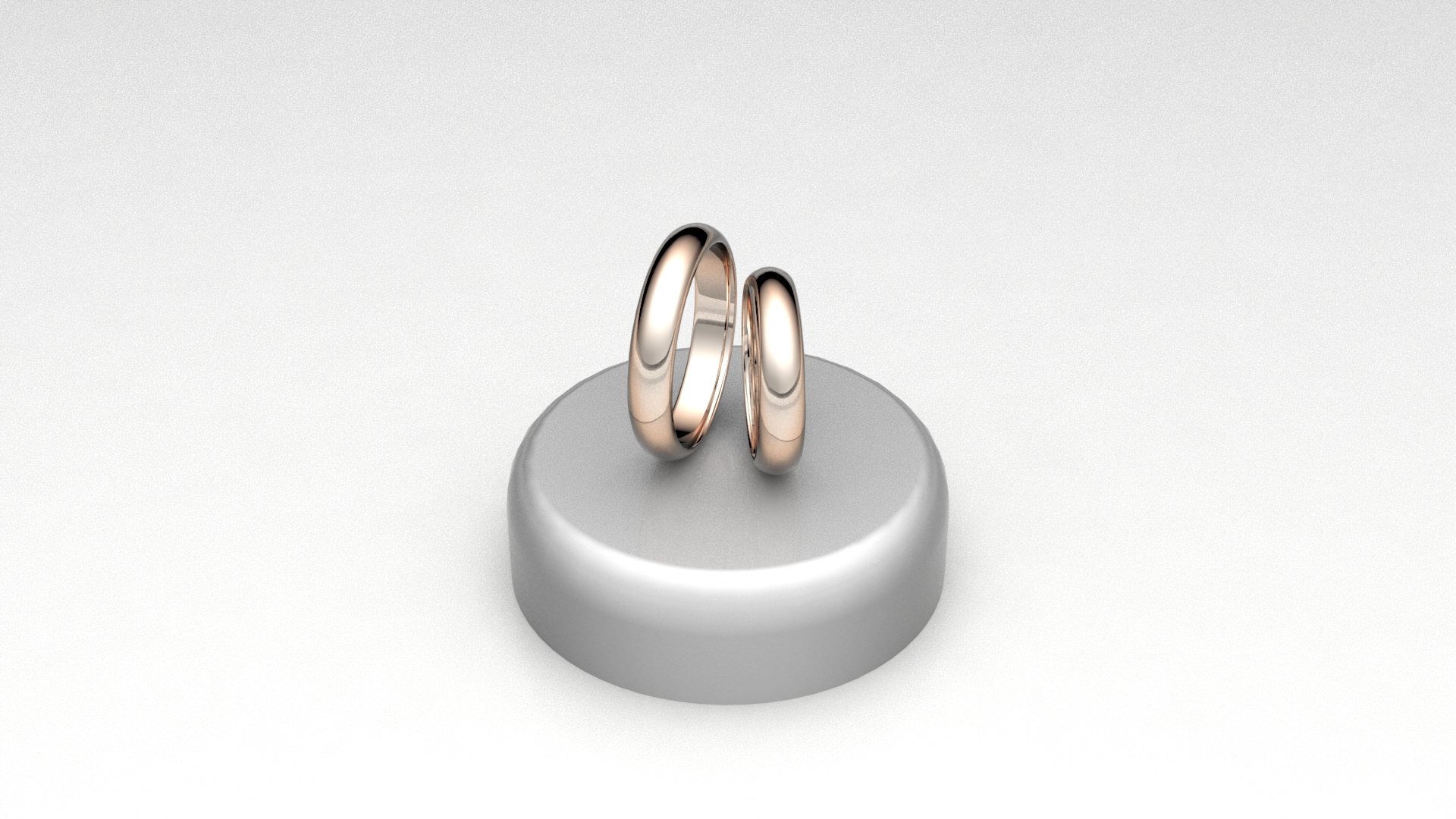 Fedi in oro champagne bombate lucide da 4mm