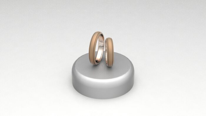 fedi sabbiate champagne con due linee laterali