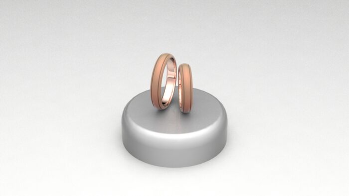 fedi sabbiate rosé con due linee