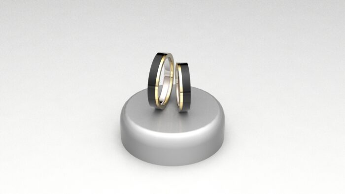 fedi sabbiate 3/4 linea gialla con rutenio