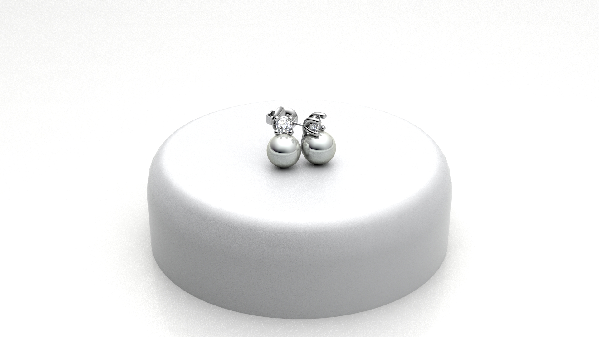 Orecchini punto luce con perla