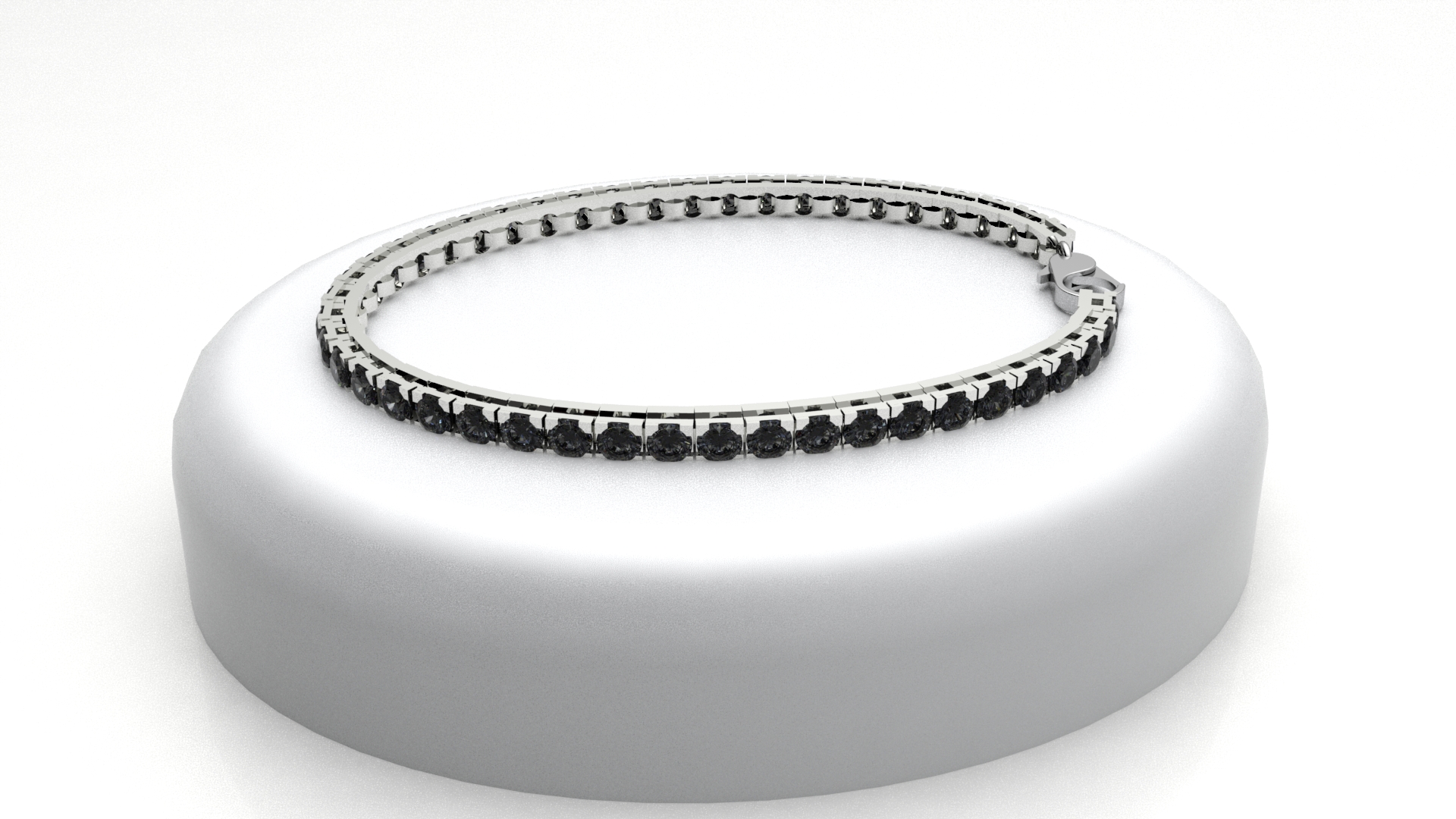 bracciale tennis con diamanti neri