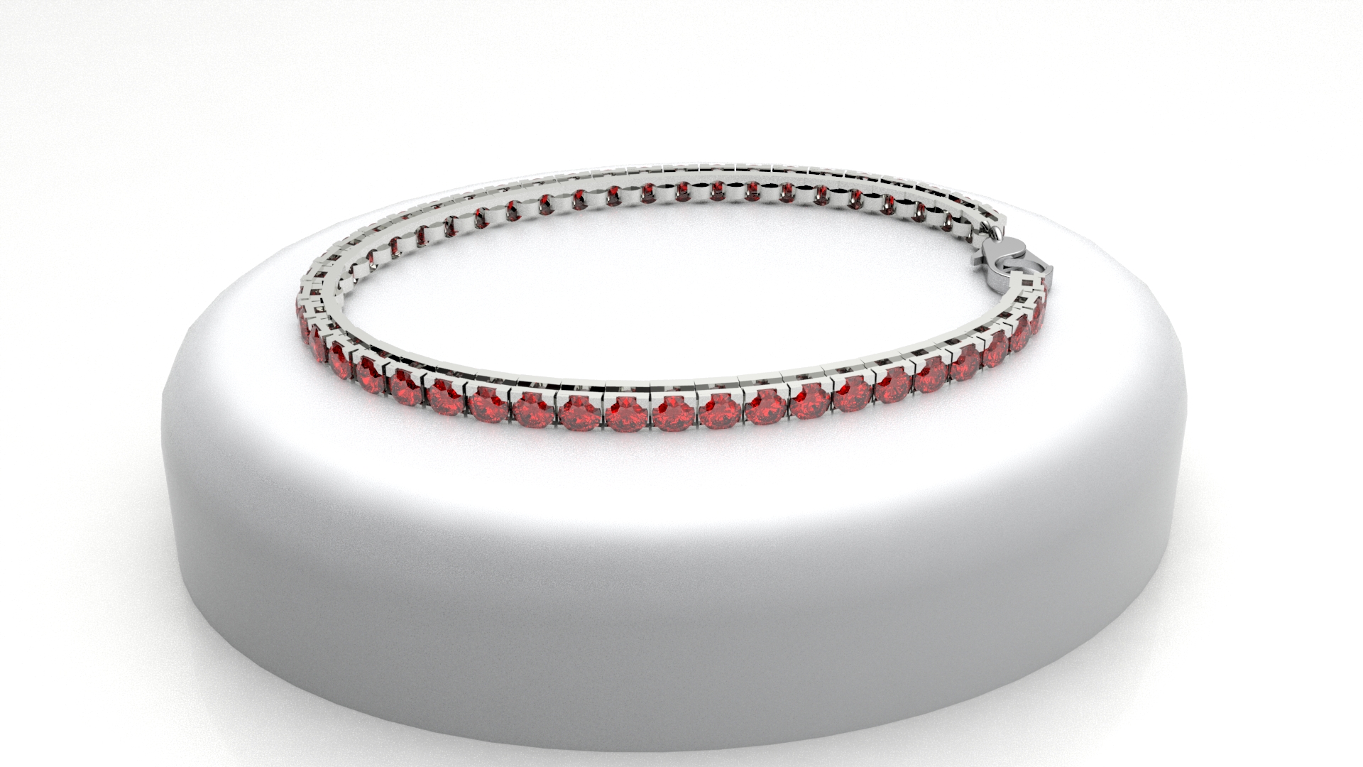 bracciale tennis con rubini