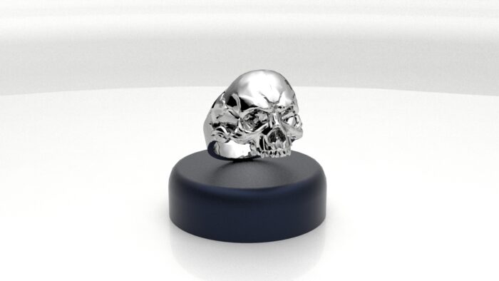 Anello teschio bianco