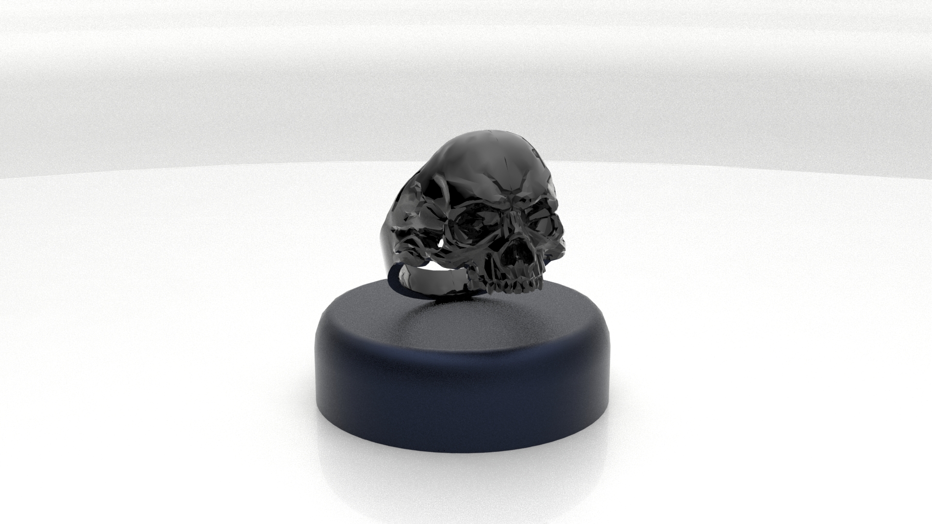 anello teschio nero