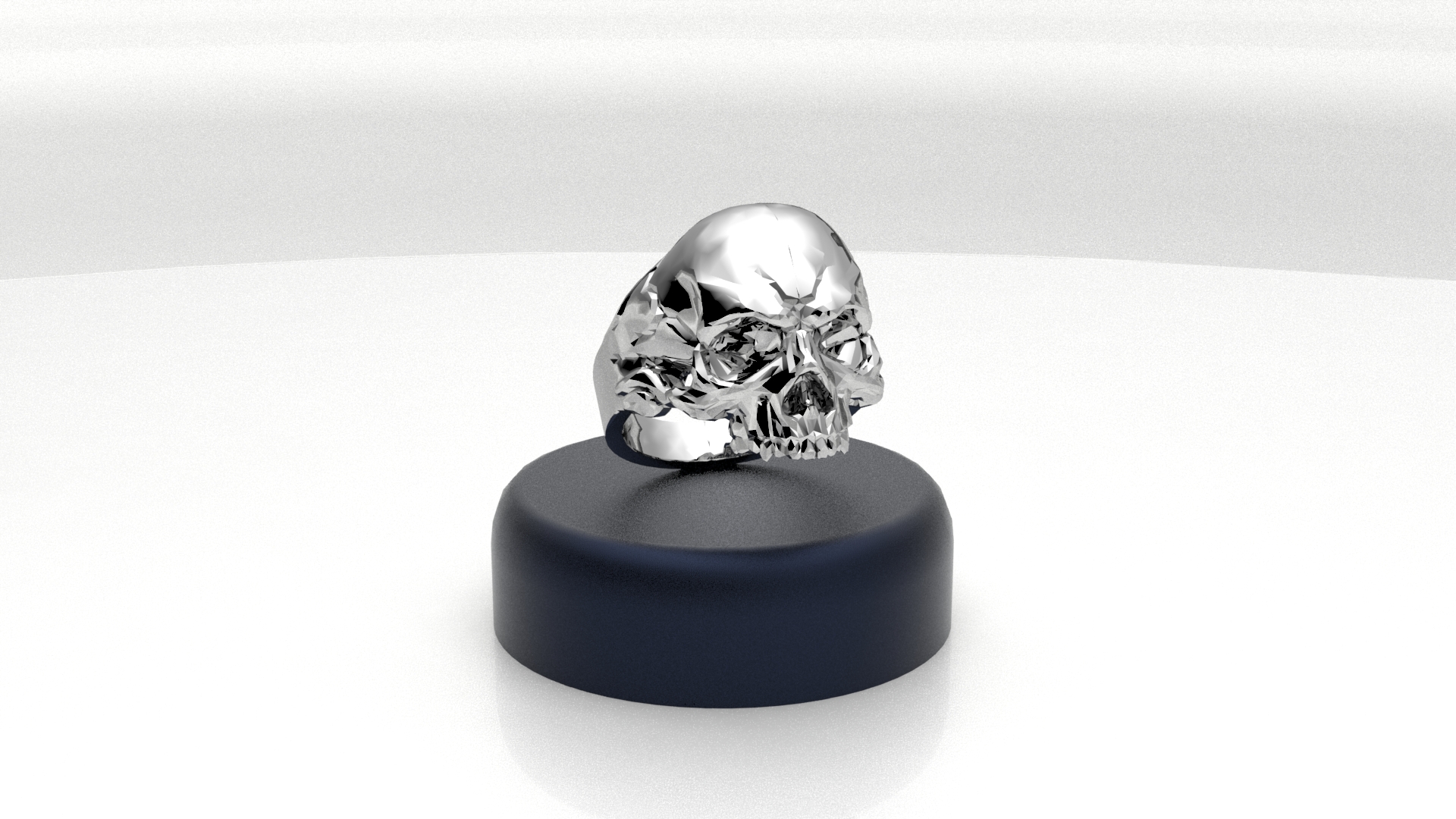 Anello teschio bianco