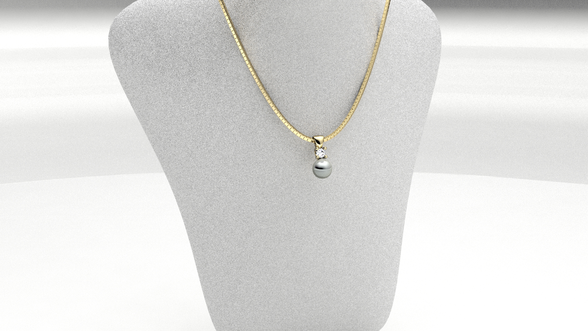 Collana punto luce con perla