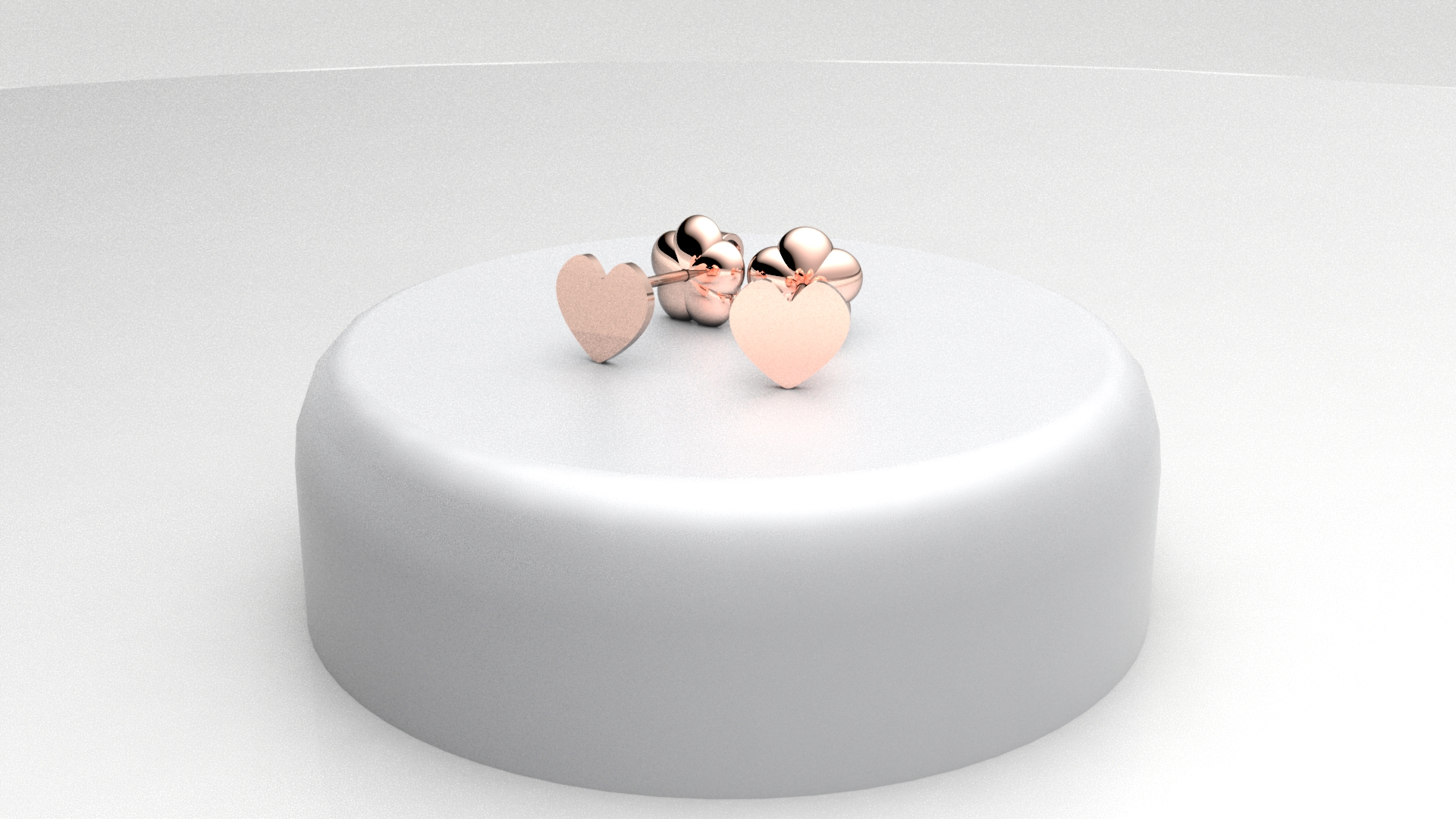 orecchini cuore rosé