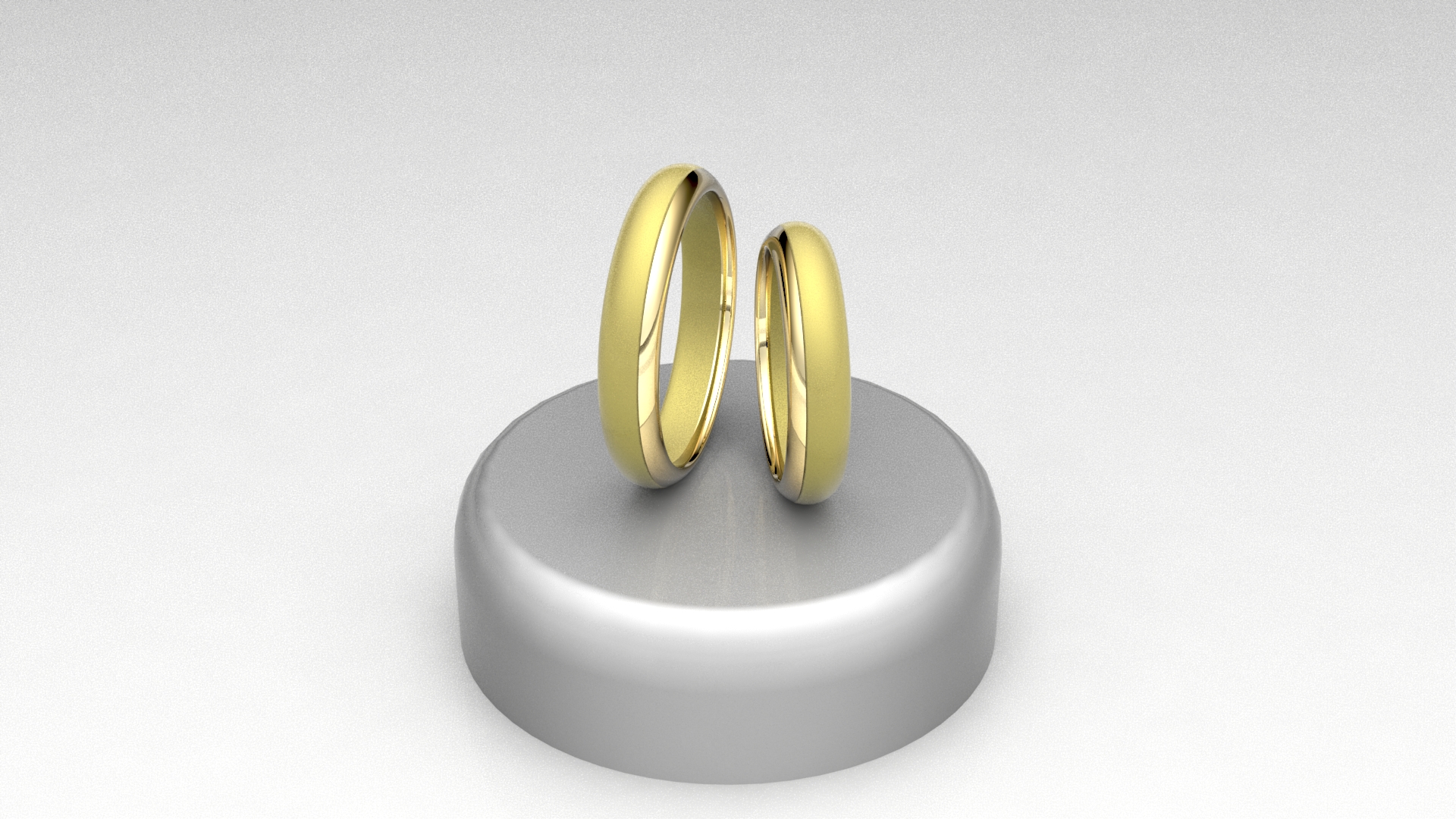 fedi oro giallo 3/4 sabbiata con linea lucida