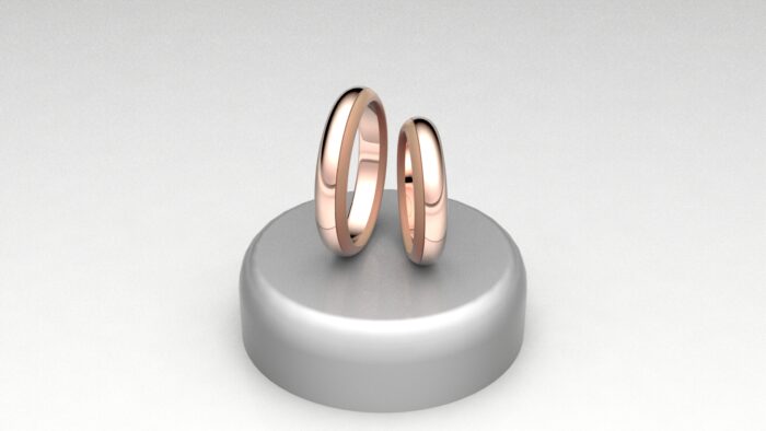 fedi rosé 3/4 lucida con linea sabbiata