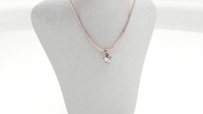 Collana punto luce con cuore