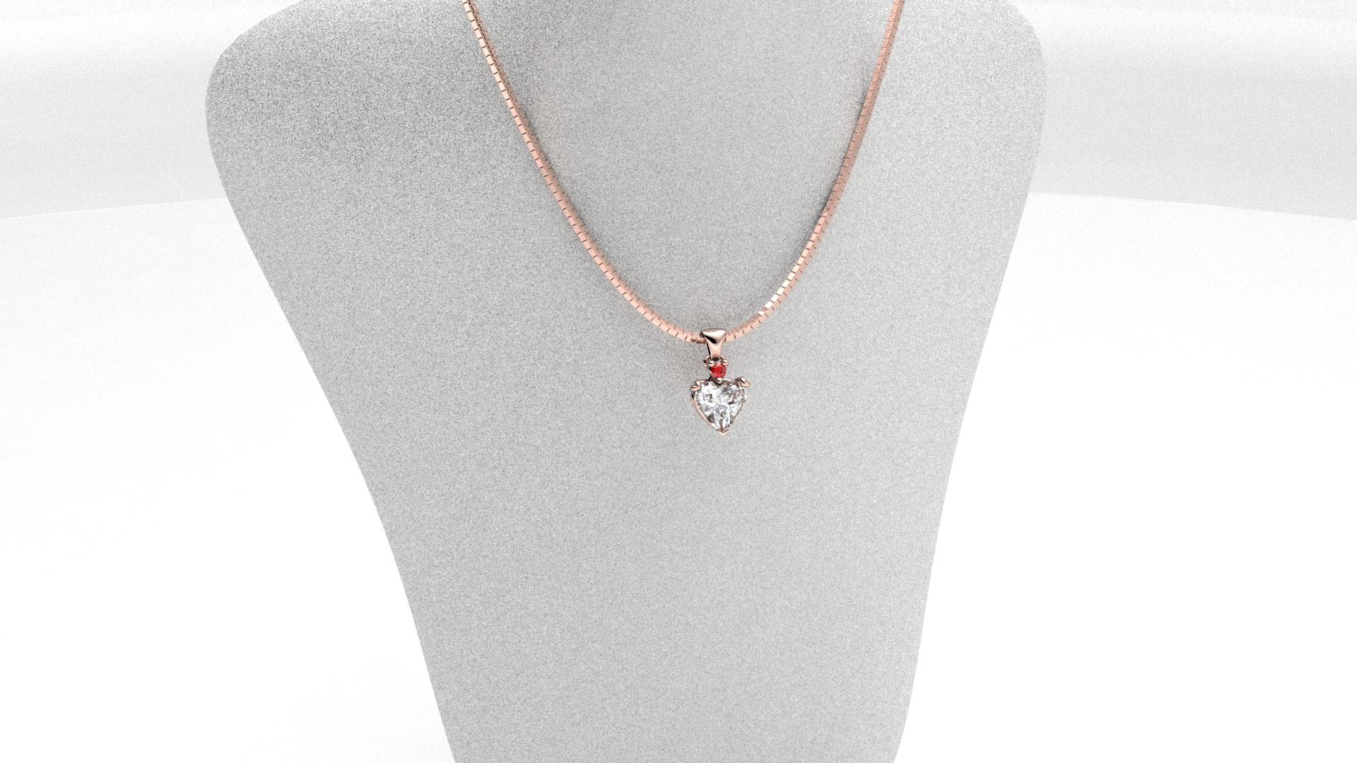 Collana punto luce con cuore