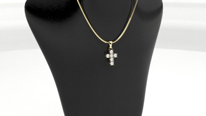 collana croce con diamanti