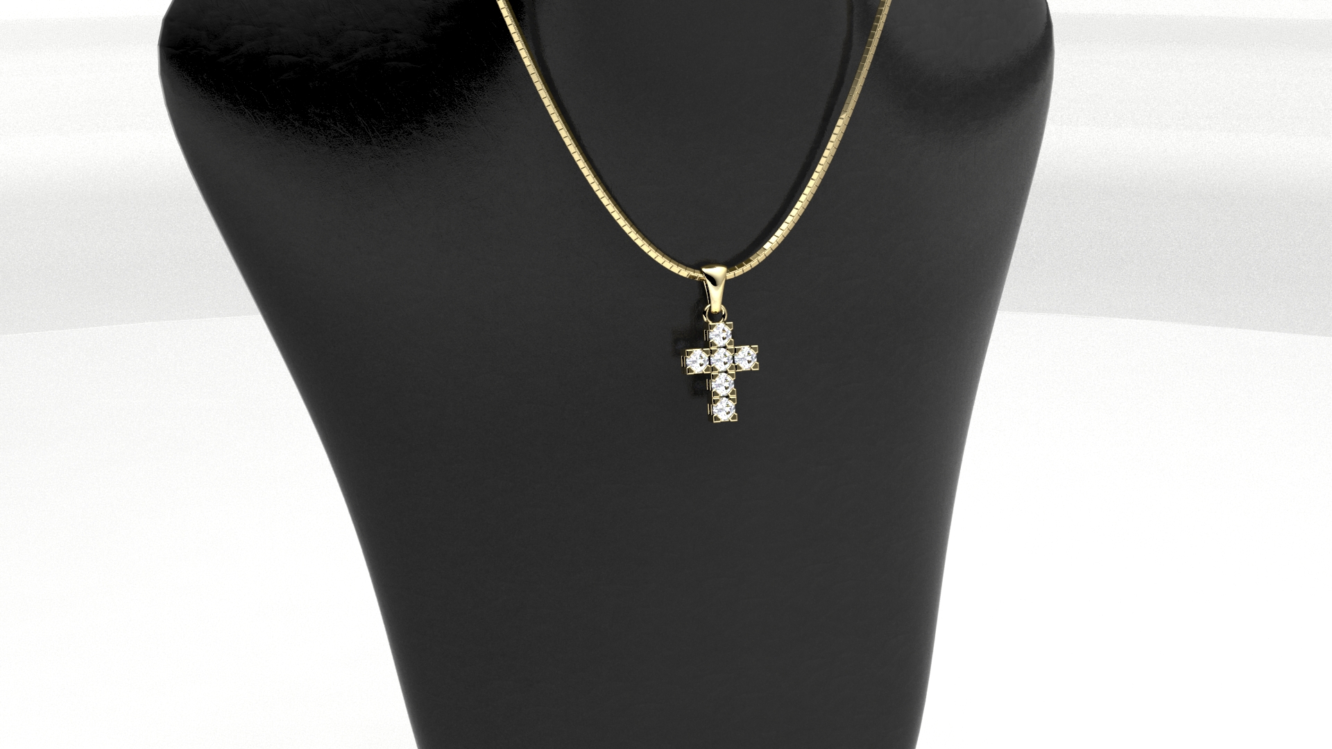 collana croce con diamanti