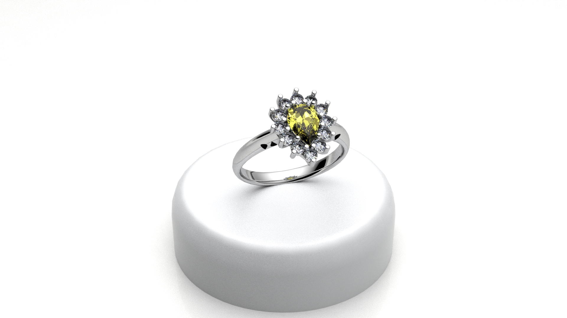 Anello Kate a goccia giallo
