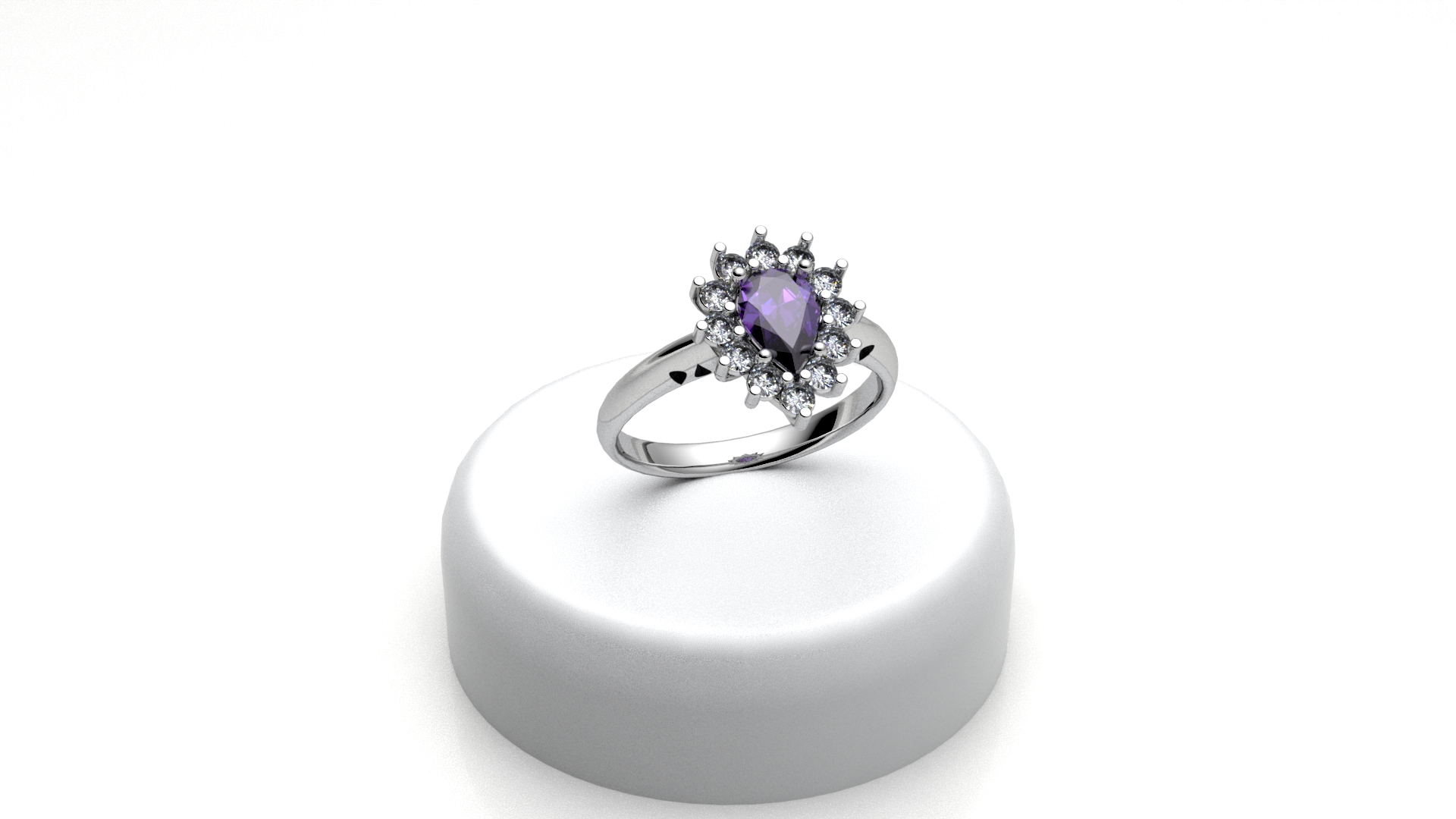 Anello Kate a goccia viola